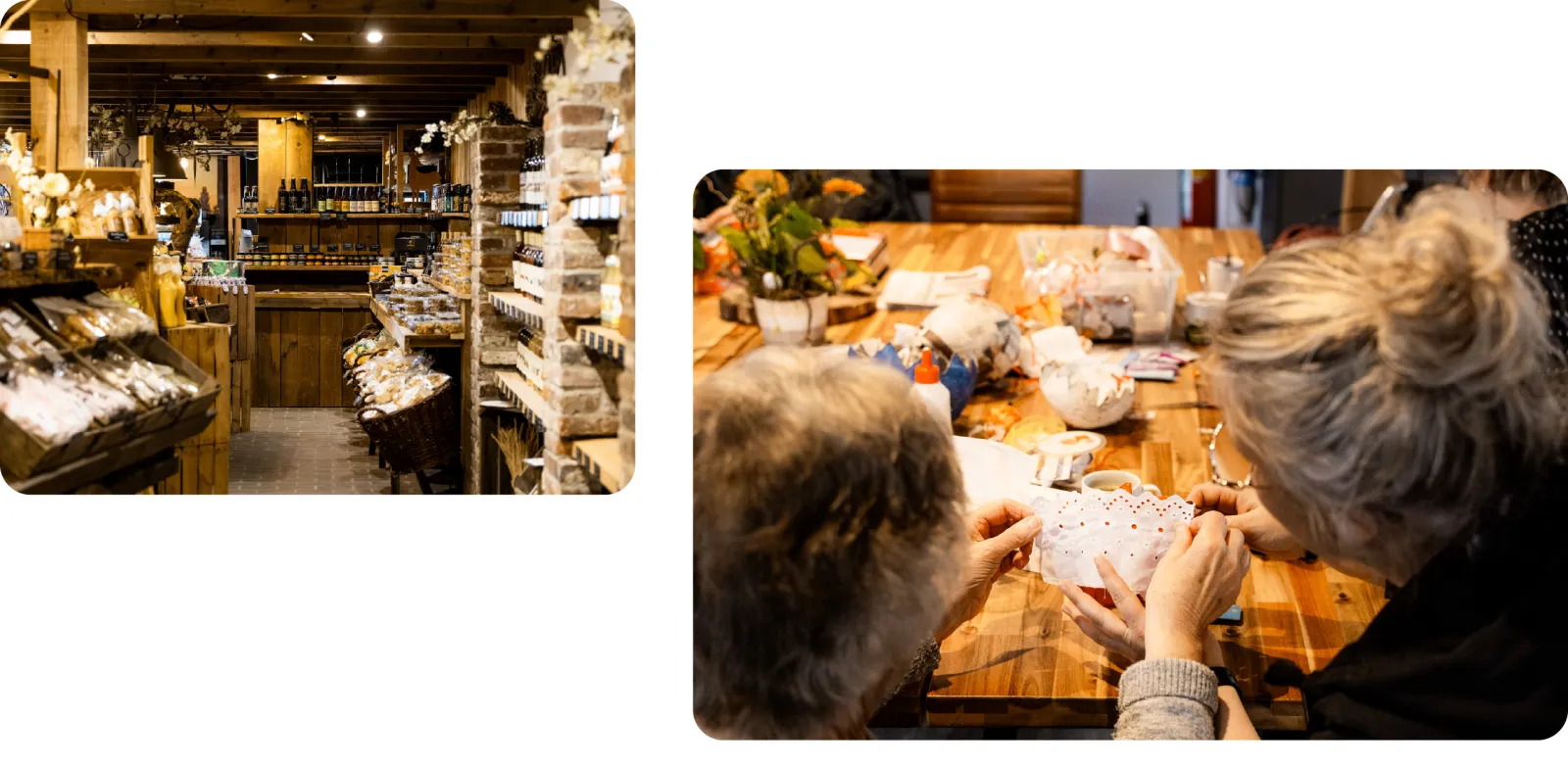 Een boerderijwinkel en een creatieve middag op een zorgboerderij.