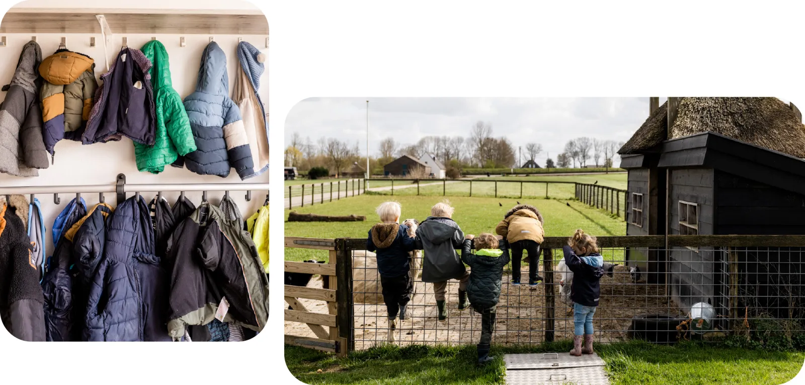 De kinderopvang op het erf van Veld-Zicht.